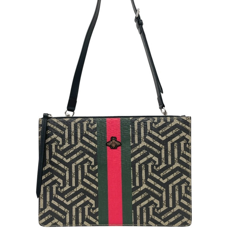 【GUCCI】グッチ GGカレイド 429004 ショルダーバッグ メンズ 2WAY クラッチ サコッシュ ビー 蜂