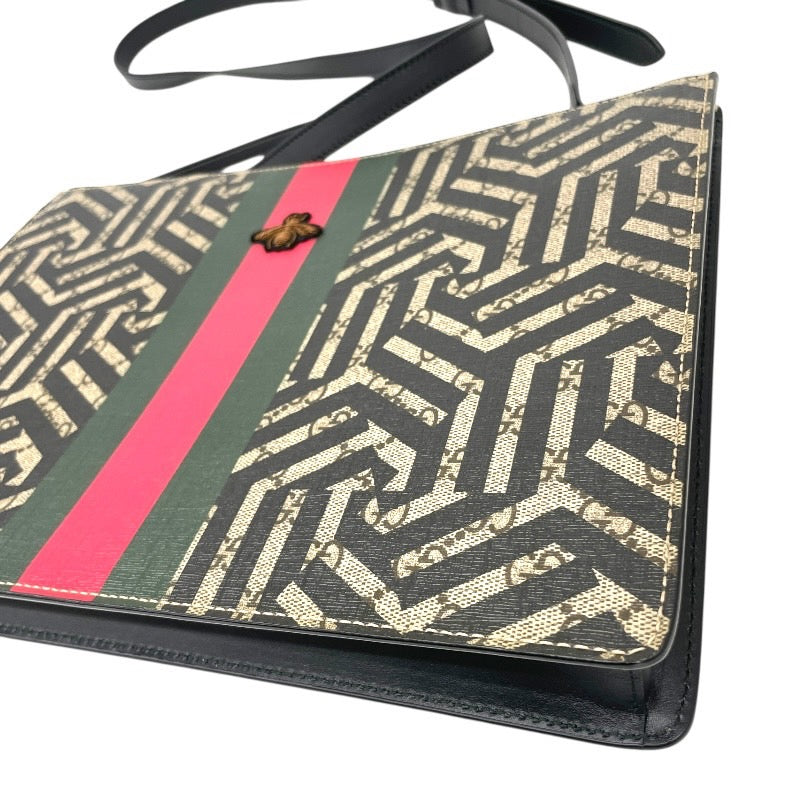 【GUCCI】グッチ GGカレイド 429004 ショルダーバッグ メンズ 2WAY クラッチ サコッシュ ビー 蜂