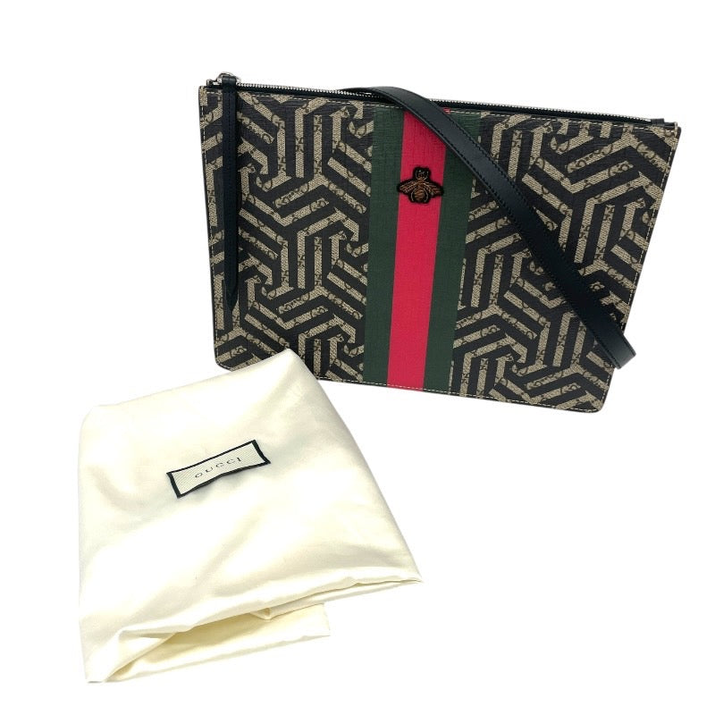 【GUCCI】グッチ GGカレイド 429004 ショルダーバッグ メンズ 2WAY クラッチ サコッシュ ビー 蜂