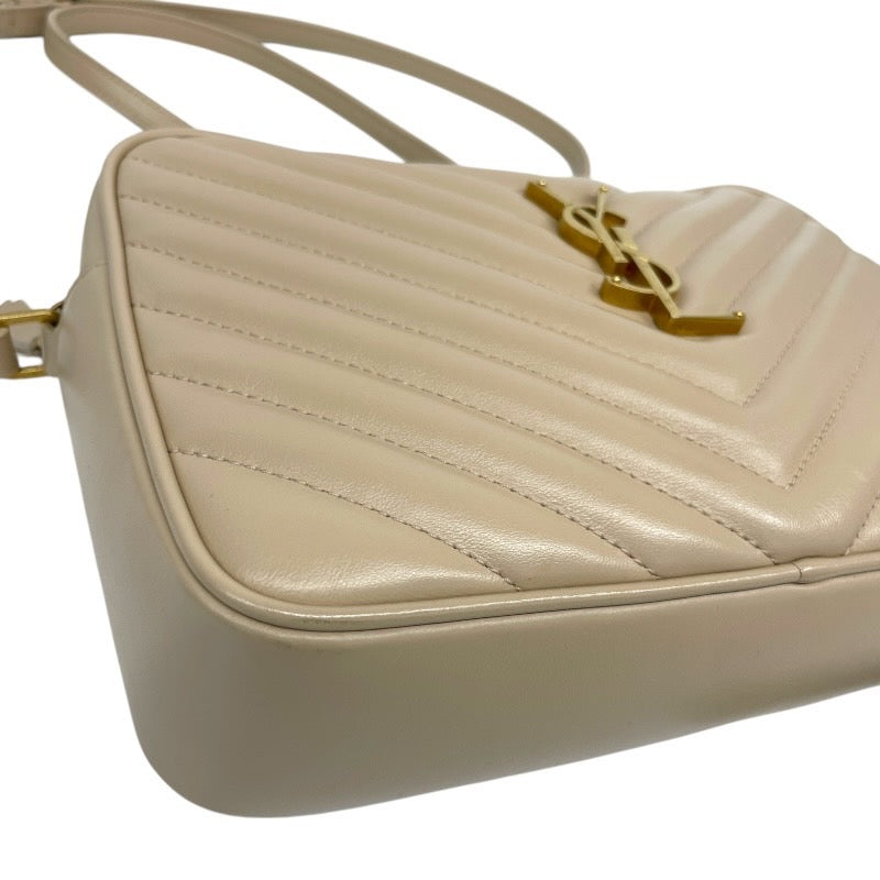 【SAINT LAURENT PARIS】サンローランパリ ルー カメラバッグ 574494 ショルダーバッグ レザー レディース ベージュ フリンジ タッセル ポシェット ポーチ クロスボディ
