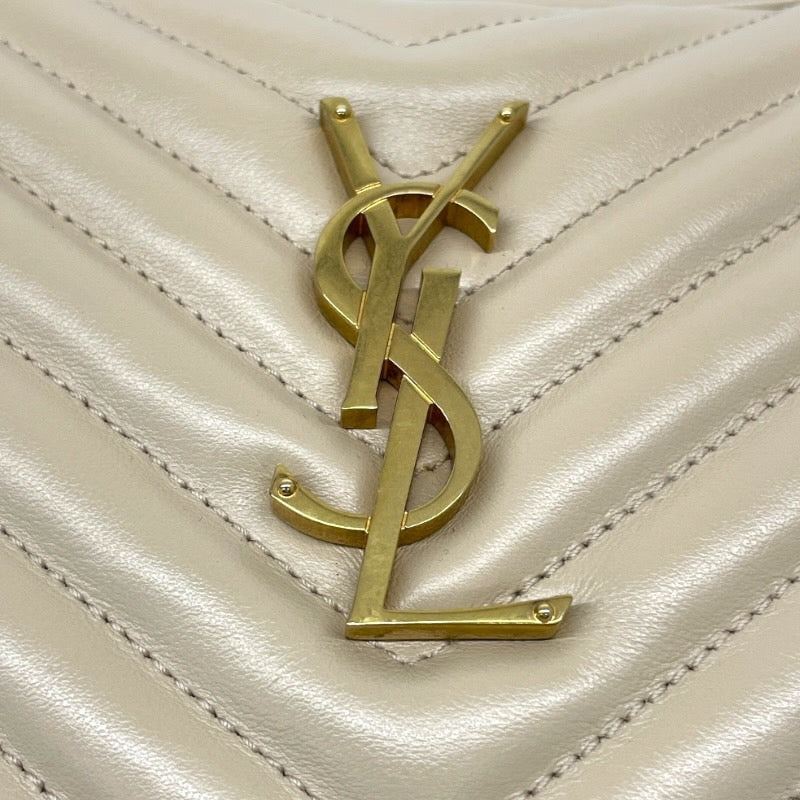 【SAINT LAURENT PARIS】サンローランパリ ルー カメラバッグ 574494 ショルダーバッグ レザー レディース ベージュ フリンジ タッセル ポシェット ポーチ クロスボディ