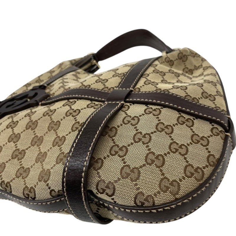 【GUCCI】グッチ ワンショルダー 181500 ショルダーバッグ GGキャンバス レディース レザー セミショルダー ベージュ