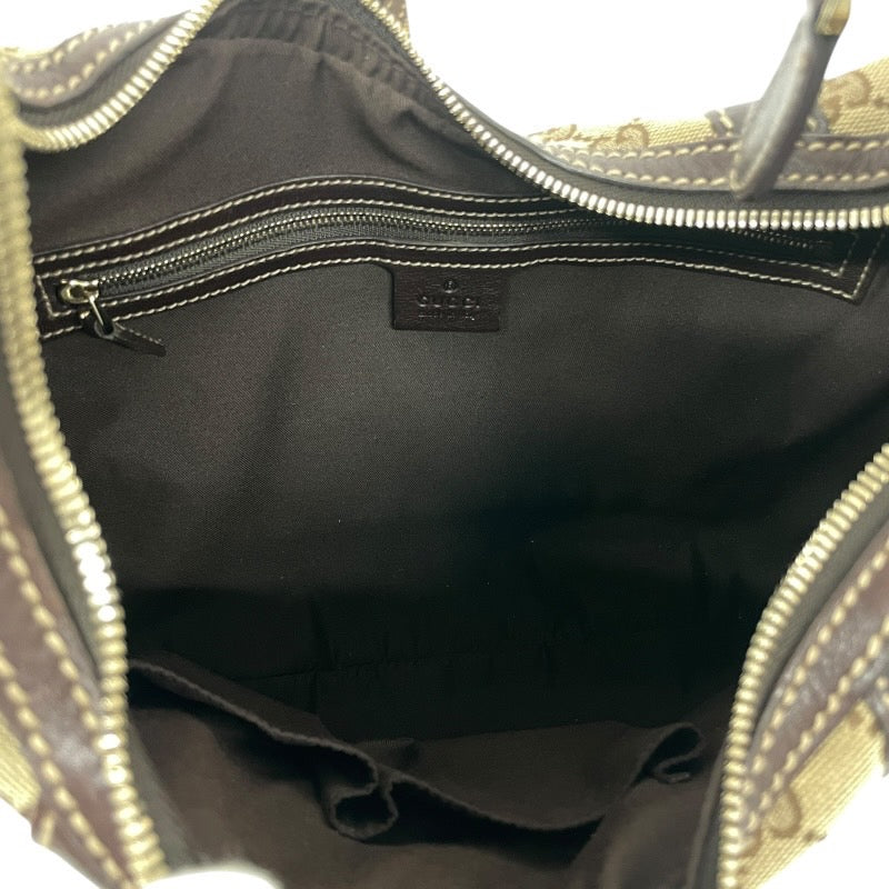 【GUCCI】グッチ ワンショルダー 181500 ショルダーバッグ GGキャンバス レディース レザー セミショルダー ベージュ