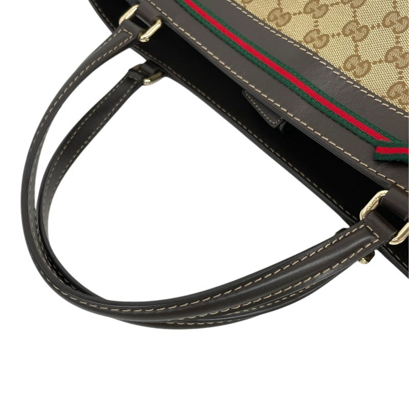 【GUCCI】グッチ メイフェア 257061 ハンドバッグ GGキャンバス レディース シェリーライン リボン トート レザー