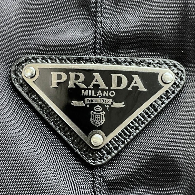 【PRADA】プラダ ボンバージャケット SGH039 ナイロンジャケット メンズ MA-1 黒 ブラック 三角プレート サイズ52
