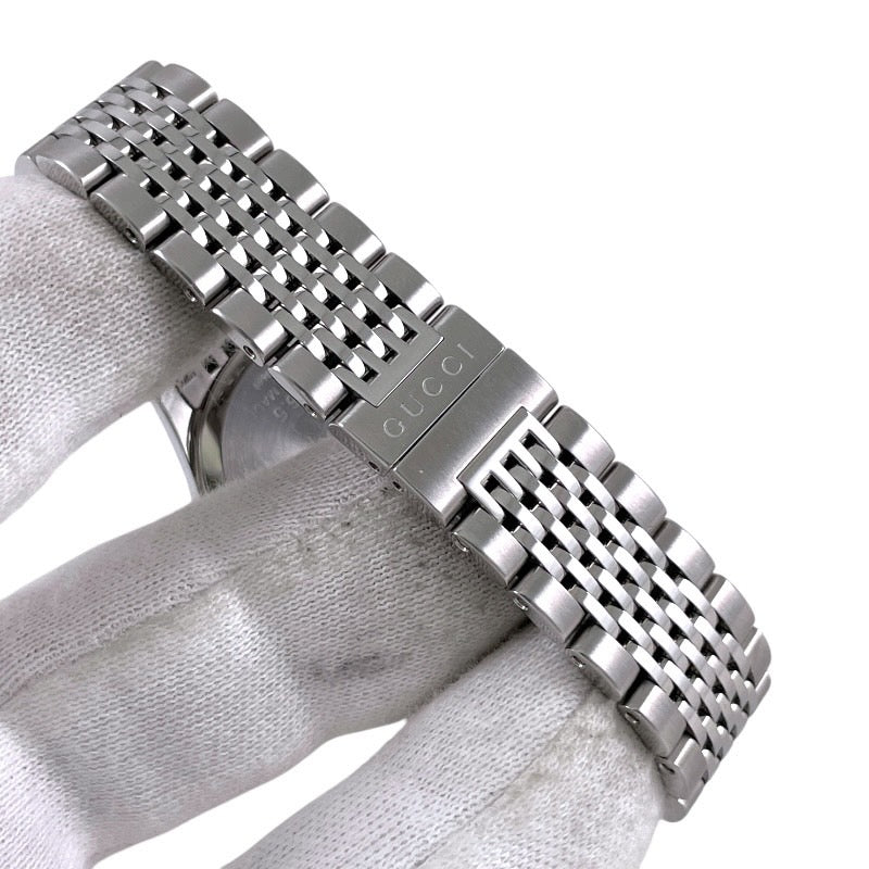 【GUCCI】グッチ Gタイムレス 12PD 126.5 腕時計 ステンレススチール レディース ピンクシェル ダイヤモンド GG文字盤