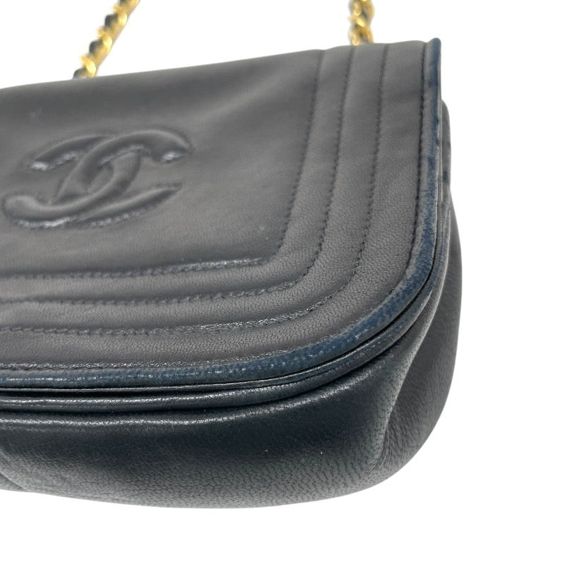 【CHANEL】シャネル ココマーク ミニバッグ ショルダーバッグ ラムスキン レディース 黒 ブラック 0番台 マグネットフラップ