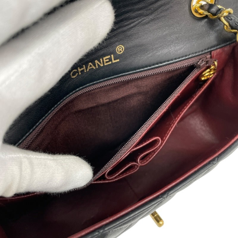 【CHANEL】シャネル マトラッセ23 ターンロック金具 A03568 ショルダーバッグ ラムスキン レディース フルフラップ チェーンショルダー 黒 ブラック 1番台