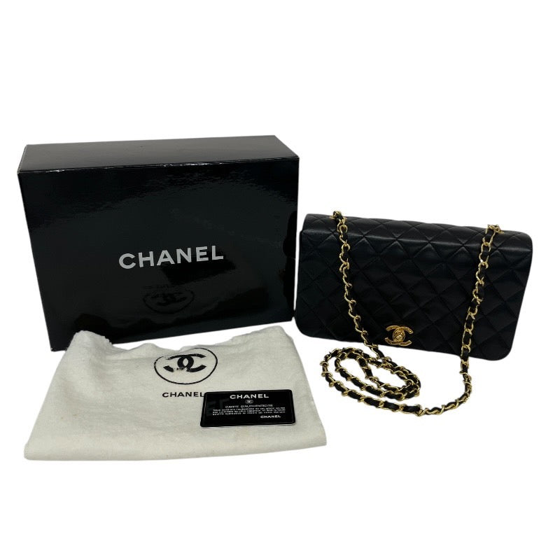【CHANEL】シャネル マトラッセ23 ターンロック金具 A03568 ショルダーバッグ ラムスキン レディース フルフラップ チェーンショルダー 黒 ブラック 1番台