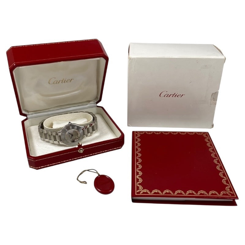 【CARTIER】カルティエ マスト21 W10110T2 腕時計 ステンレススチール メンズ ヴァンティアン クォーツ