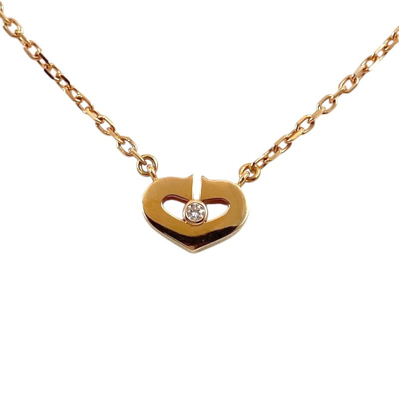 【CARTIER】カルティエ Cハート ネックレス K18ピンクゴールド レディース 750 ダイヤモンド