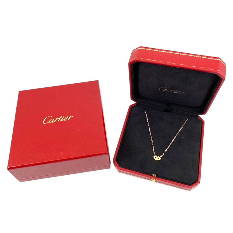 【CARTIER】カルティエ Cハート ネックレス K18ピンクゴールド レディース 750 ダイヤモンド