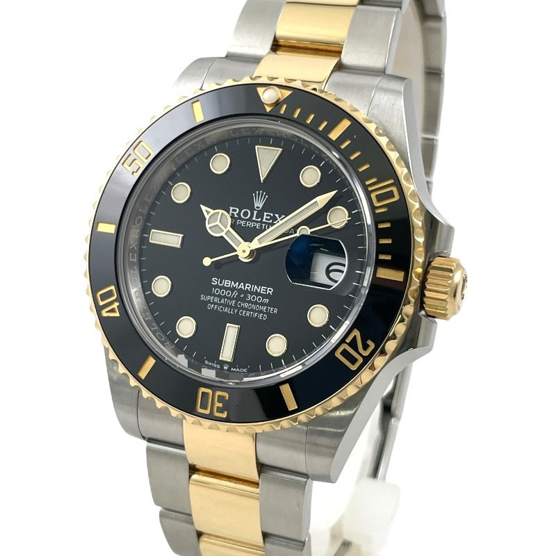 【ROLEX】ロレックス サブマリーナー デイト 126613LN 腕時計 SS/YG メンズ ランダム番 2022年ギャラ 黒文字盤 ブラック