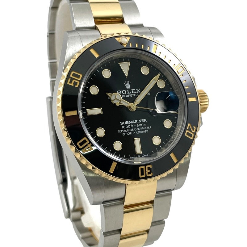 【ROLEX】ロレックス サブマリーナー デイト 126613LN 腕時計 SS/YG メンズ ランダム番 2022年ギャラ 黒文字盤 ブラック