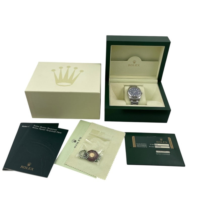 【ROLEX】ロレックス エアキング Air-King 114200 腕時計 メンズ ランダム番 2013年ギャラ 青文字盤 ブルー369