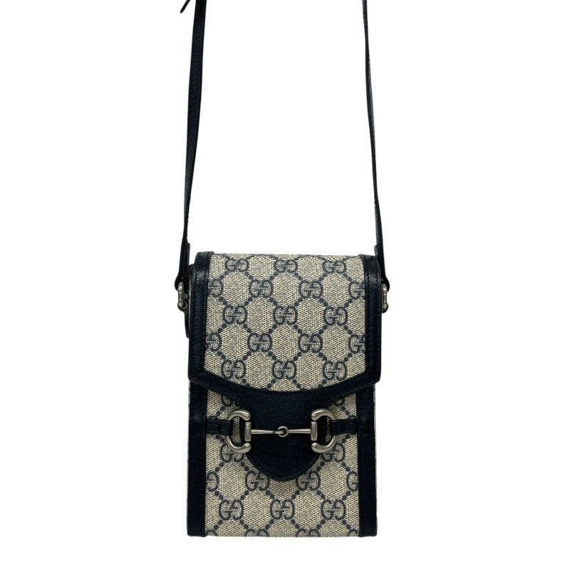 【GUCCI】グッチ GGスプリーム ポシェット 625615 ショルダーバッグ レディース ホースビット スマホポーチ レザー メンズ