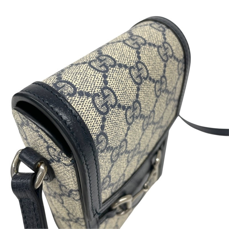 【GUCCI】グッチ GGスプリーム ポシェット 625615 ショルダーバッグ レディース ホースビット スマホポーチ レザー メンズ