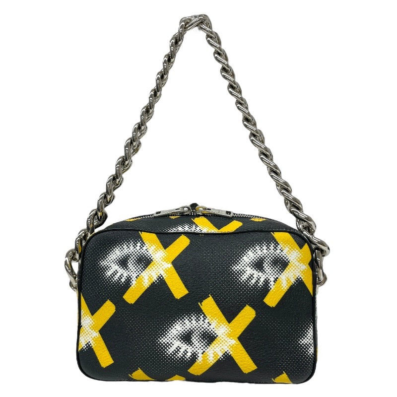 【PRADA】プラダ チェーンバッグ 1BA028 ショルダーバッグ レザー レディース ハンド 黒 ブラック 黄色 イエロー