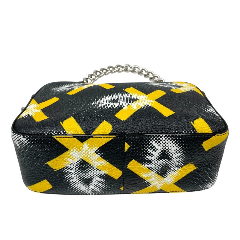 【PRADA】プラダ チェーンバッグ 1BA028 ショルダーバッグ レザー レディース ハンド 黒 ブラック 黄色 イエロー