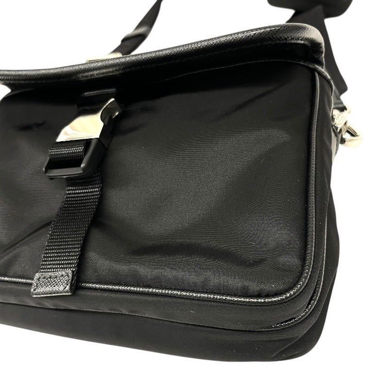 【PRADA】プラダ クロスボディ 2VH133 ショルダーバッグ ナイロン メンズ Re-nylon リナイロン サフィアーノ 黒 ブラック 現行モデル
