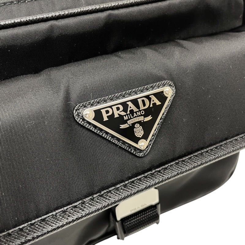 【PRADA】プラダ クロスボディ 2VH133 ショルダーバッグ ナイロン メンズ Re-nylon リナイロン サフィアーノ 黒 ブラック 現行モデル