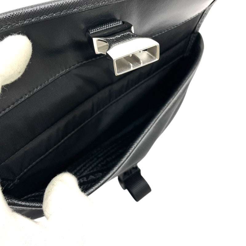 【PRADA】プラダ クロスボディ 2VH133 ショルダーバッグ ナイロン メンズ Re-nylon リナイロン サフィアーノ 黒 ブラック 現行モデル
