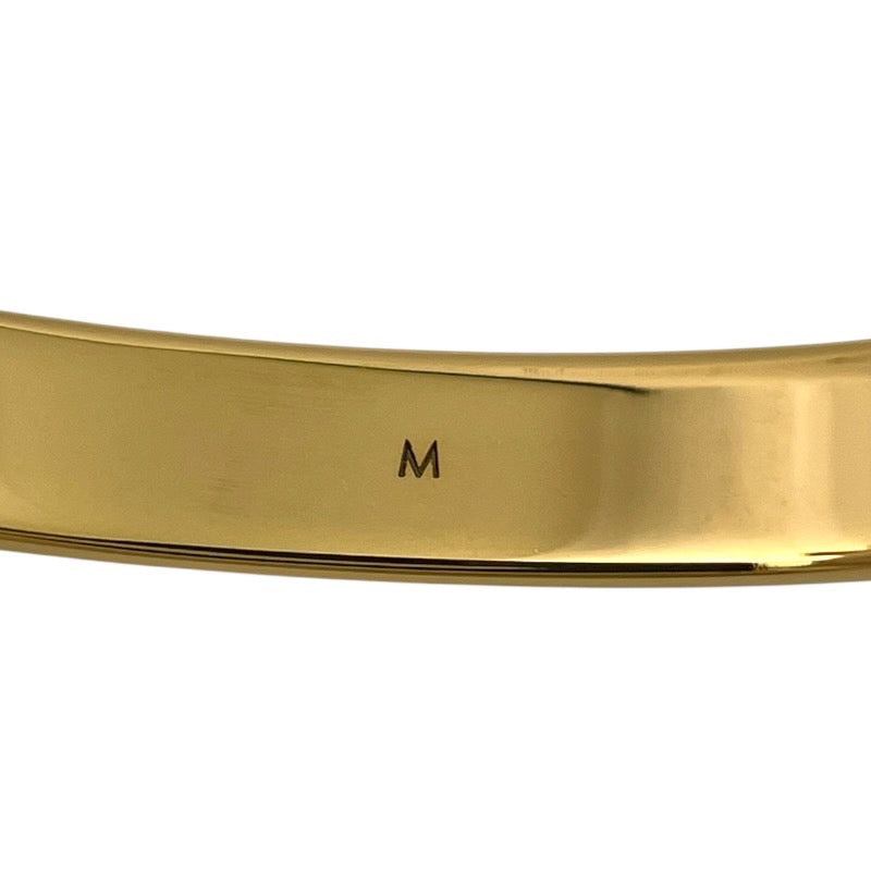【LOUIS VUITTON】ルイ・ヴィトン カフ ナノグラム M00252 ブレスレット レディース サイズM モノグラム ゴールド バングル