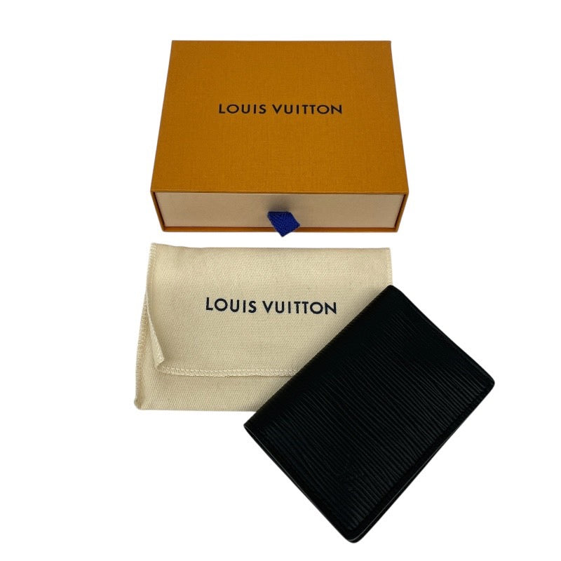 【LOUIS VUITTON】ルイ・ヴィトン オーガナイザー ドゥ ポッシュ M60642 カードケース エピレザー メンズ エピ ノワール 黒 ブラック レディース