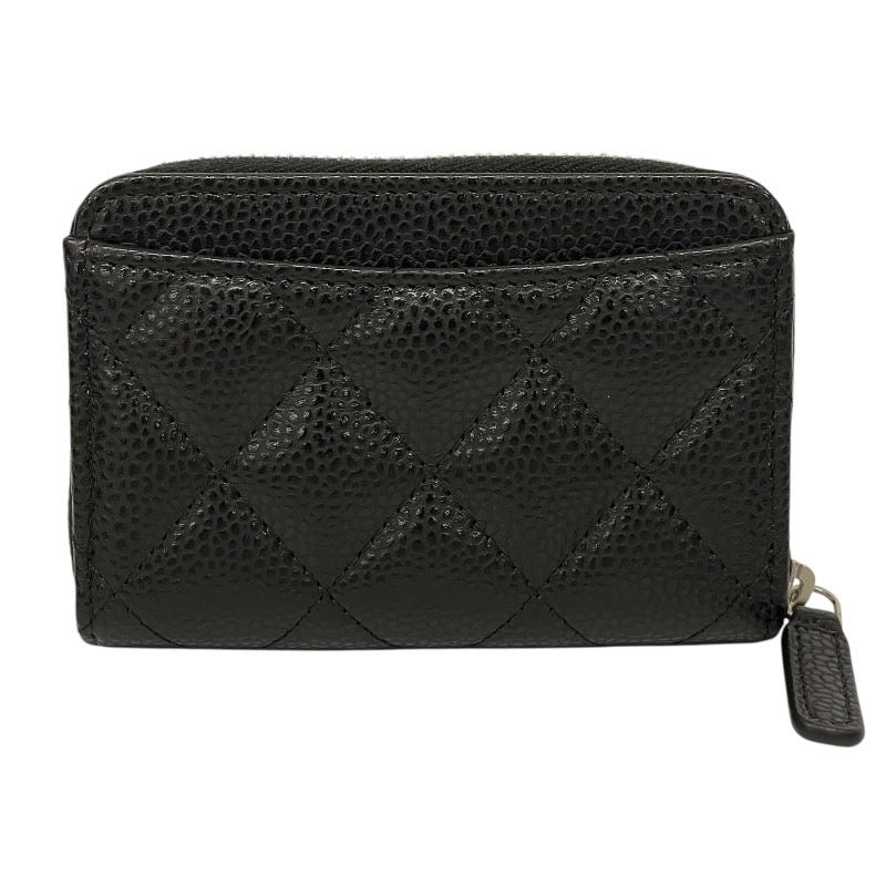 【未使用品】【CHANEL】シャネル マトラッセ クラシック ジップ コインパース AP0216 コインケース レザー レディース ランダムシール キャビアスキン 黒 ブラック ラウンドファスナー 新品未使用品