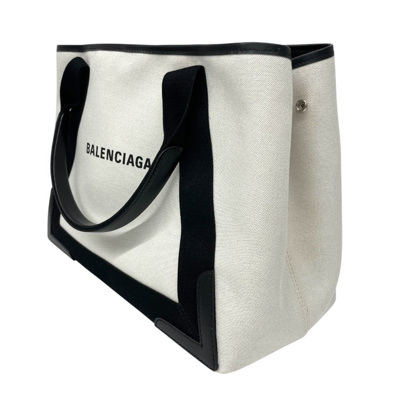 【BALENCIAGA】バレンシアガ ネイビー カバス M 581292 ハンドバッグ レザー レディース ポーチ付 トート キャンバス