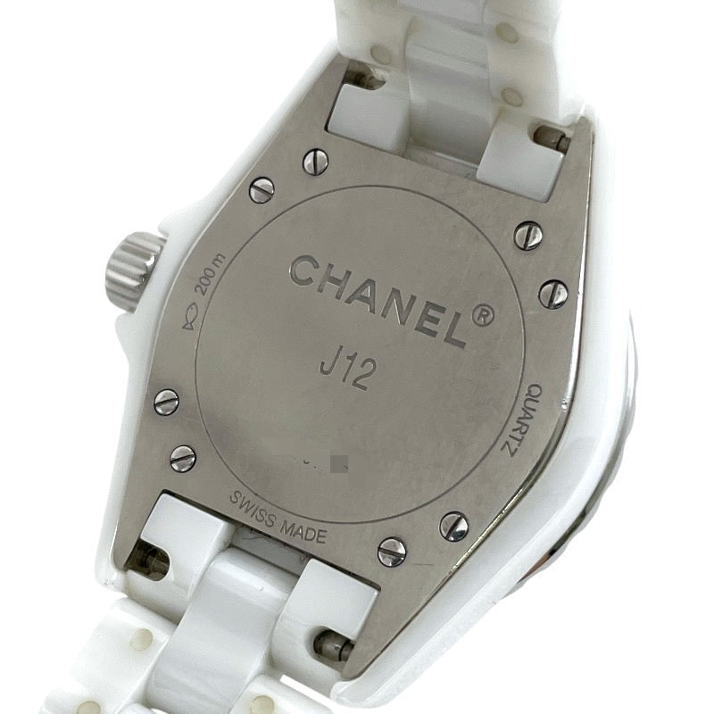【CHANEL】シャネル J12 H0968 腕時計 ホワイトセラミック レディース クォーツ 新型ダイアル