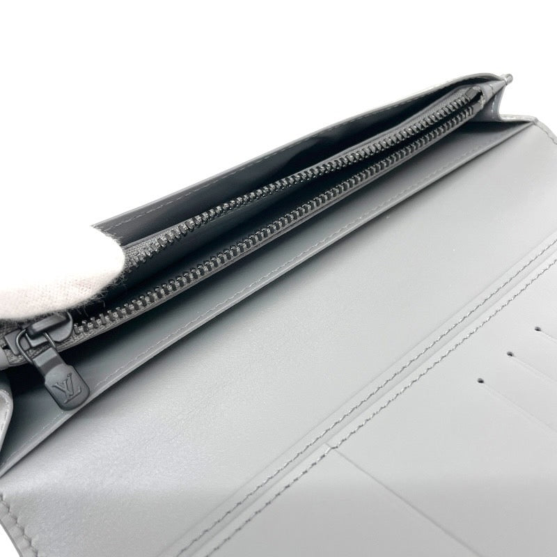【LOUIS VUITTON】ルイ・ヴィトン ポルトフォイユ ブラザ M81335 長財布 レザー メンズ モノグラム シャドウ グレー 灰色