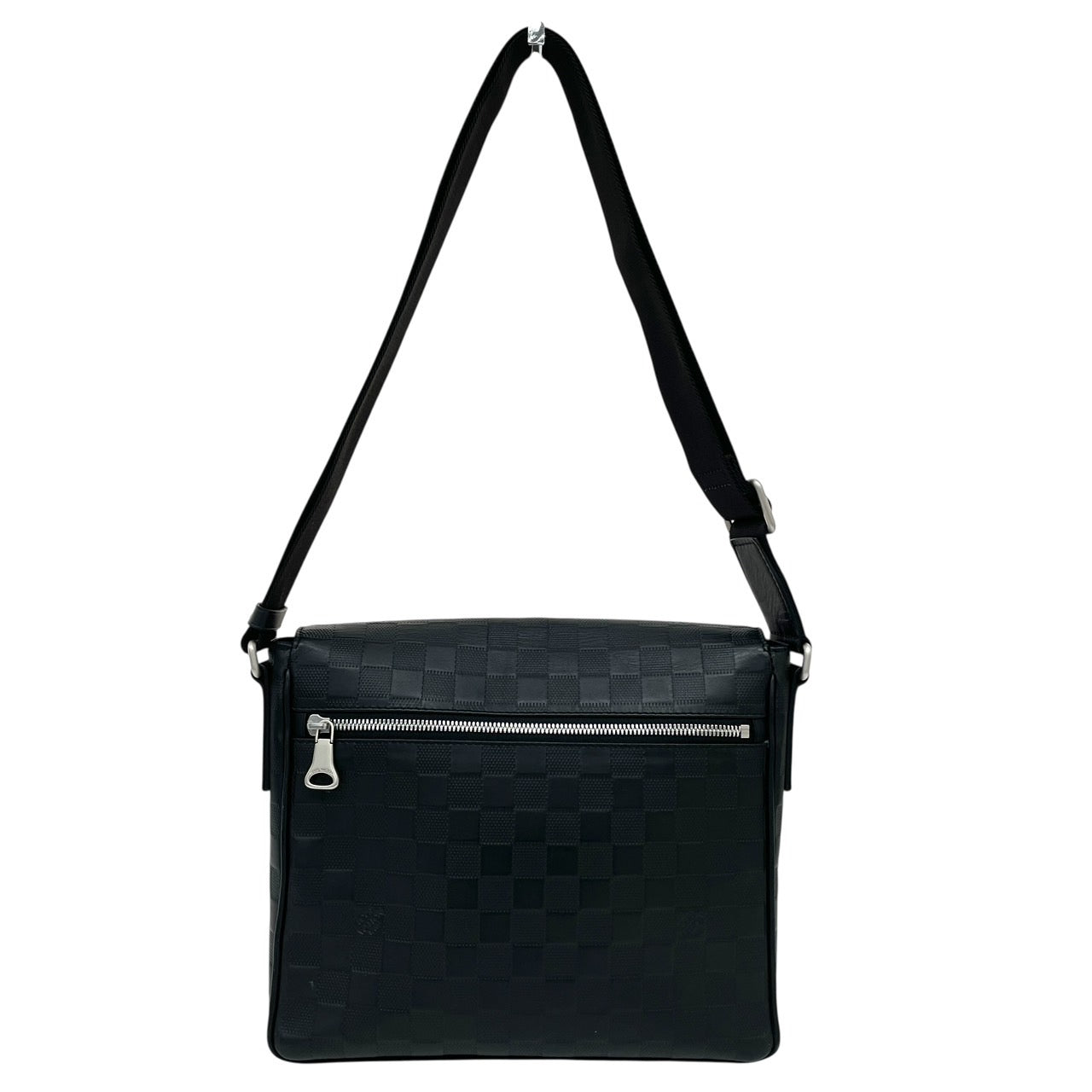 【LOUIS VUITTON】ルイ・ヴィトン ディストリクトPM N41033 ショルダーバッグ レザー メンズ ダミエアンフィニ 黒 ブラック オニキス