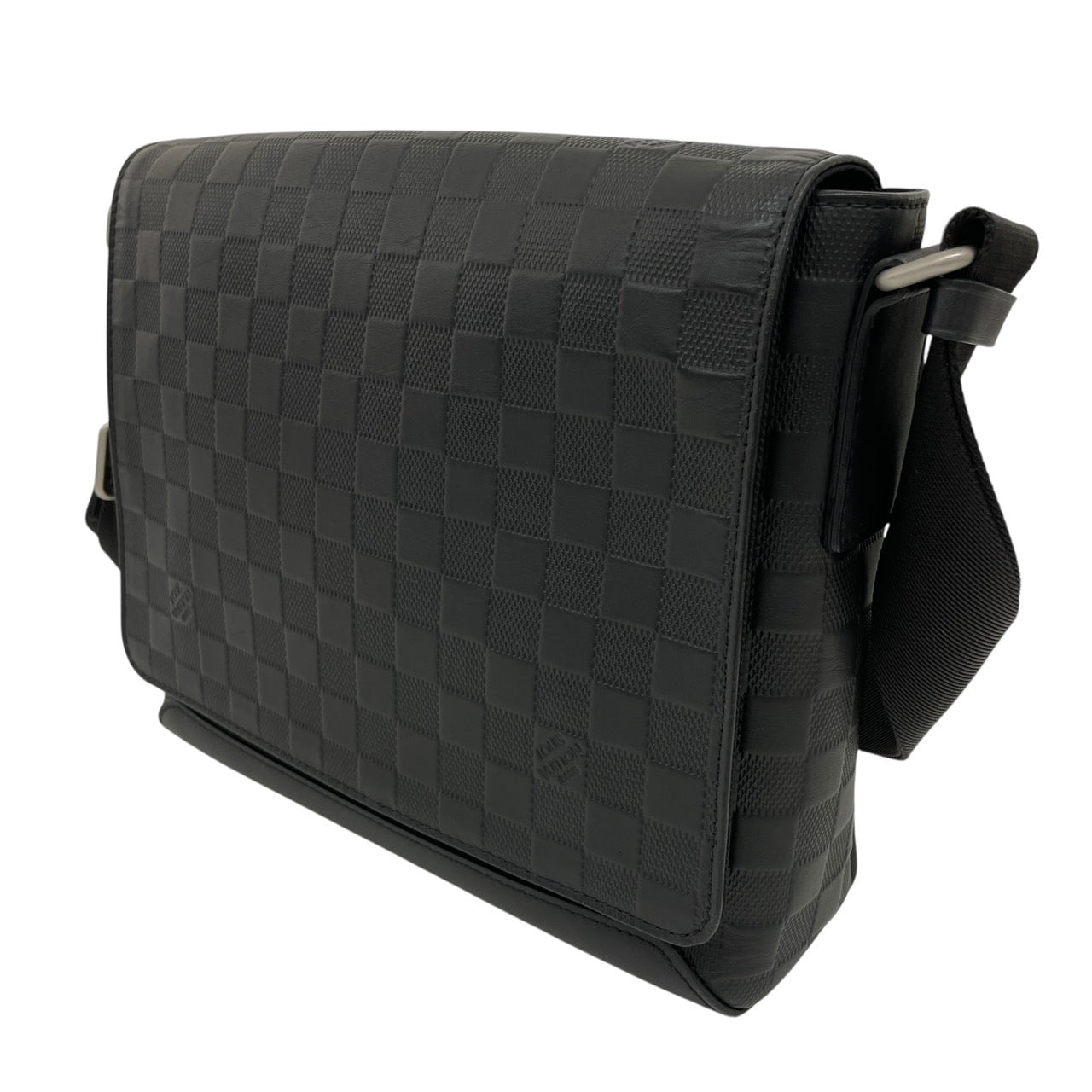 【LOUIS VUITTON】ルイ・ヴィトン ディストリクトPM N41033 ショルダーバッグ レザー メンズ ダミエアンフィニ 黒 ブラック オニキス