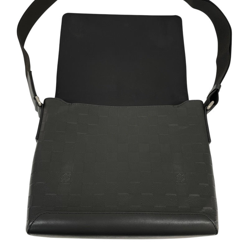 【LOUIS VUITTON】ルイ・ヴィトン ディストリクトPM N41033 ショルダーバッグ レザー メンズ ダミエアンフィニ 黒 ブラック オニキス