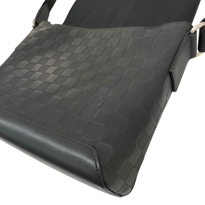 【LOUIS VUITTON】ルイ・ヴィトン ディストリクトPM N41033 ショルダーバッグ レザー メンズ ダミエアンフィニ 黒 ブラック オニキス