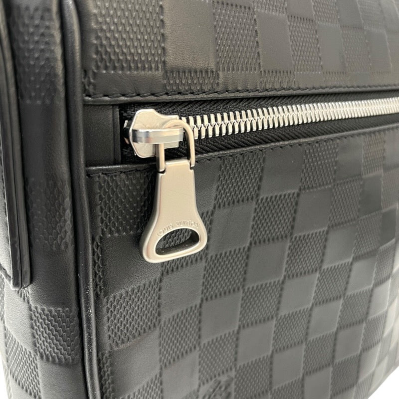 【LOUIS VUITTON】ルイ・ヴィトン ディストリクトPM N41033 ショルダーバッグ レザー メンズ ダミエアンフィニ 黒 ブラック オニキス