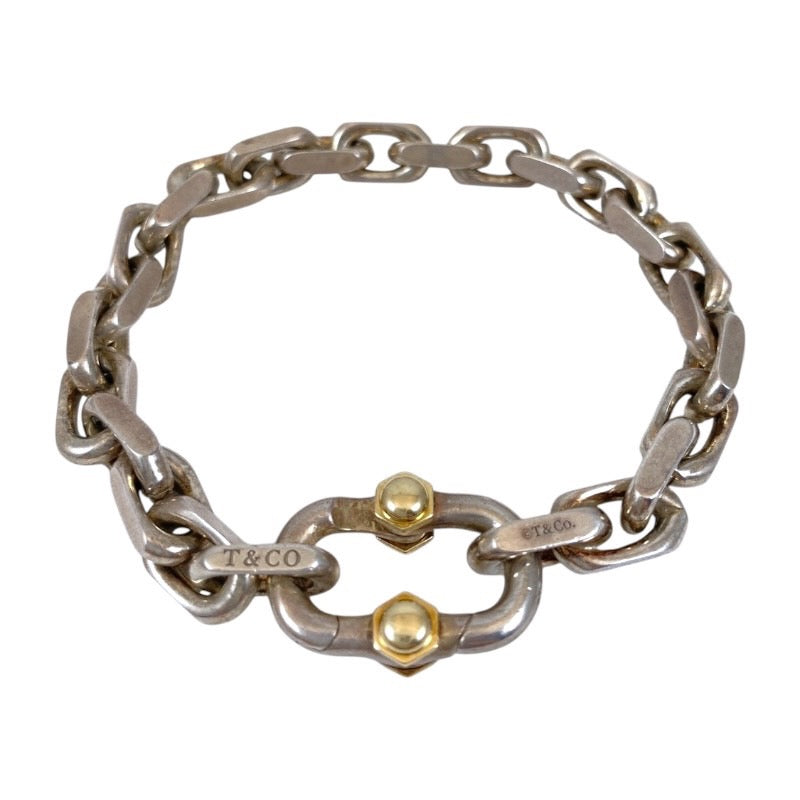 【TIFFANY&Co.】ティファニー メイカーズ ワイドチェーン ブレスレット シルバー925 メンズ 750 鎖 レディース