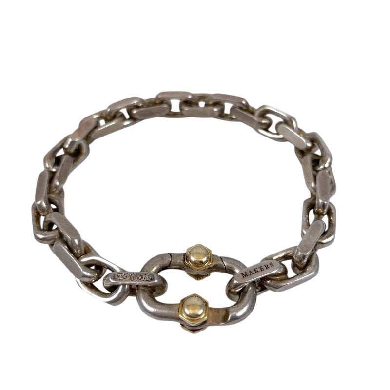 【TIFFANY&Co.】ティファニー メイカーズ ワイドチェーン ブレスレット シルバー925 メンズ 750 鎖 レディース