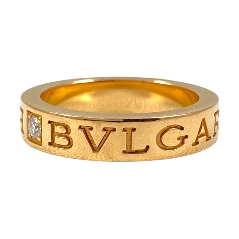 【BVLGARI】ブルガリ ダブルロゴ 1PD リング・指輪 K18ピンクゴールド レディース 7.5号 750 ダイヤモンド