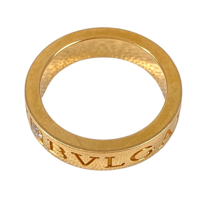 【BVLGARI】ブルガリ ダブルロゴ 1PD リング・指輪 K18ピンクゴールド レディース 7.5号 750 ダイヤモンド