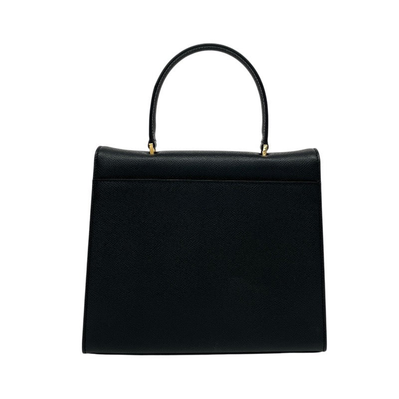 【CELINE】セリーヌ トップハンドル MC98/1 ハンドバッグ レザー レディース 黒 ブラック ターンロック金具 オールド ヴィンテージ ゴールド金具