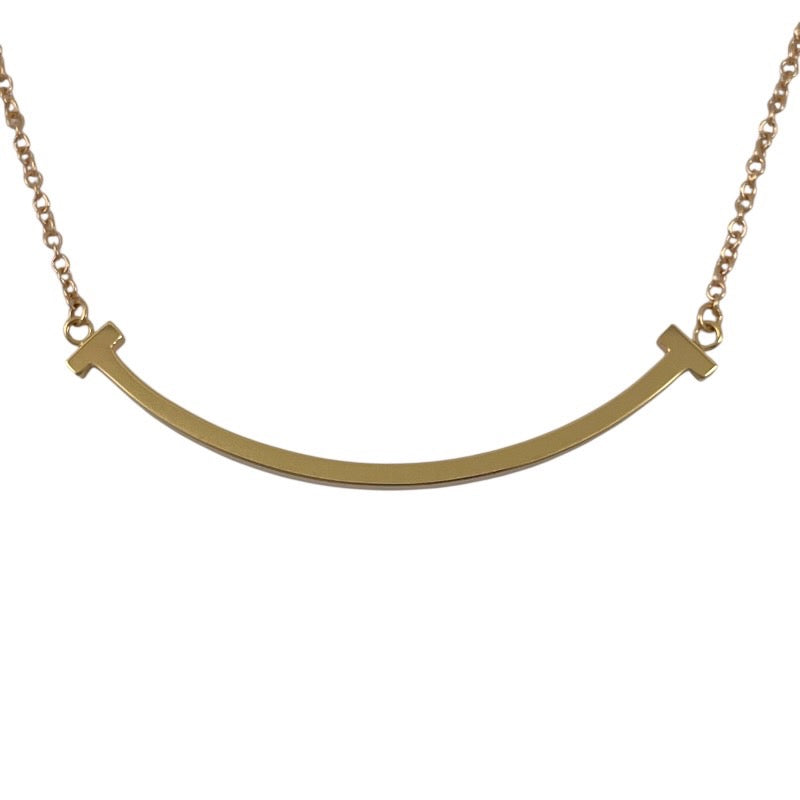 【TIFFANY&Co.】ティファニー Tスイマイル スモール ネックレス K18ピンクゴールド レディース 750