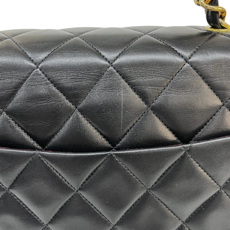 【CHANEL】シャネル デカマトラッセ34 A01094 ショルダーバッグ ラムスキン レディース 3番台 黒 ブラック ダブル チェーンショルダー