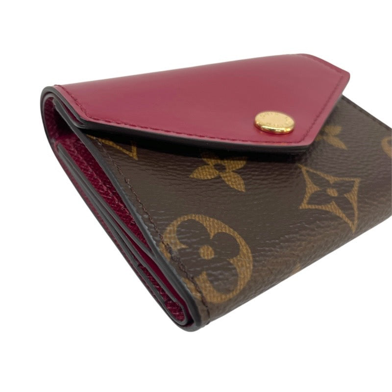 【LOUIS VUITTON】ルイ・ヴィトン ポルトフォイユ ゾエ M62932 三つ折り財布 レディース モノグラム フューシャ ミニ コンパクトウォレット