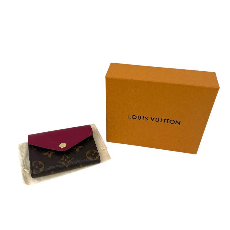 【LOUIS VUITTON】ルイ・ヴィトン ポルトフォイユ ゾエ M62932 三つ折り財布 レディース モノグラム フューシャ ミニ コンパクトウォレット