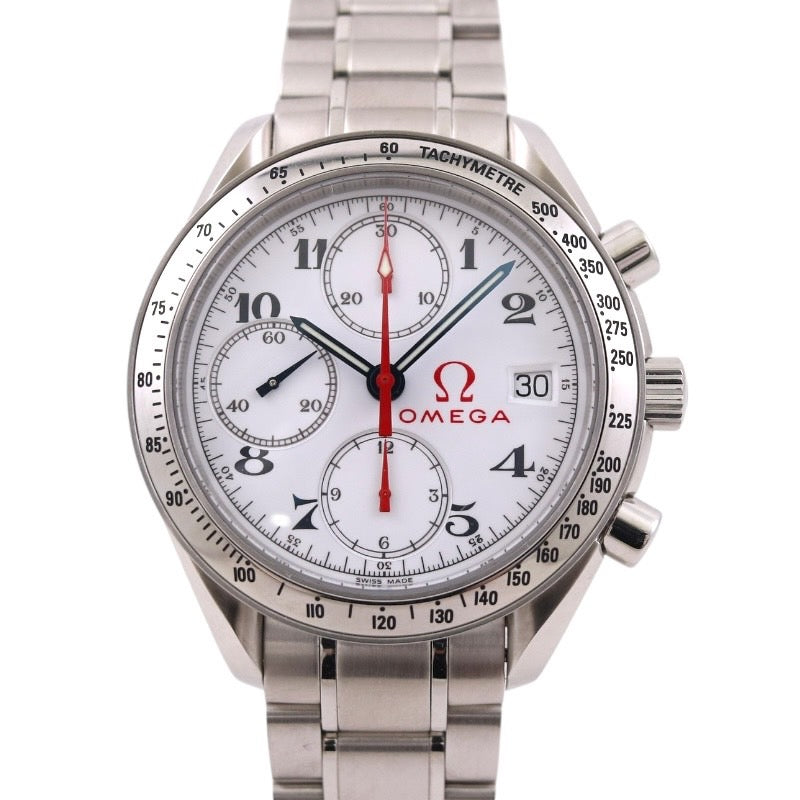 【OMEGA】オメガ スピードマスター デイト 3513.20 腕時計 ステンレススチール メンズ オリンピック クロノグラフ 自動巻き 白文字盤 ホワイト
