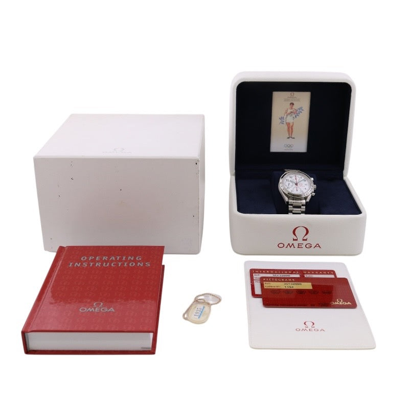 【OMEGA】オメガ スピードマスター デイト 3513.20 腕時計 ステンレススチール メンズ オリンピック クロノグラフ 自動巻き 白文字盤 ホワイト