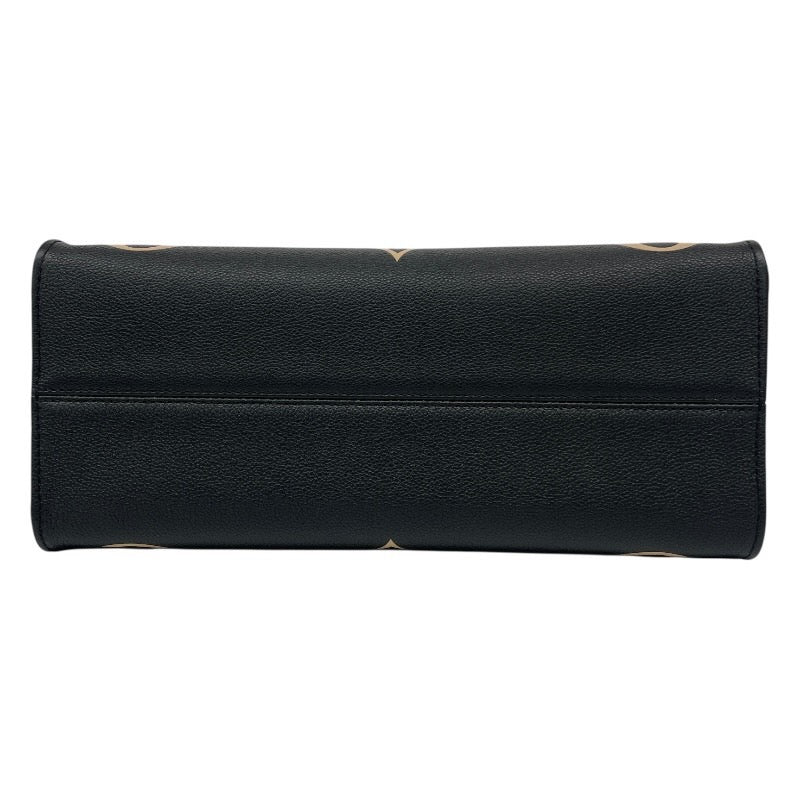 【LOUIS VUITTON】ルイ・ヴィトン オンザゴーMM M45495 ハンドバッグ レザー レディース アンプラント モノグラム バイカラー 黒 ブラック 2WAY