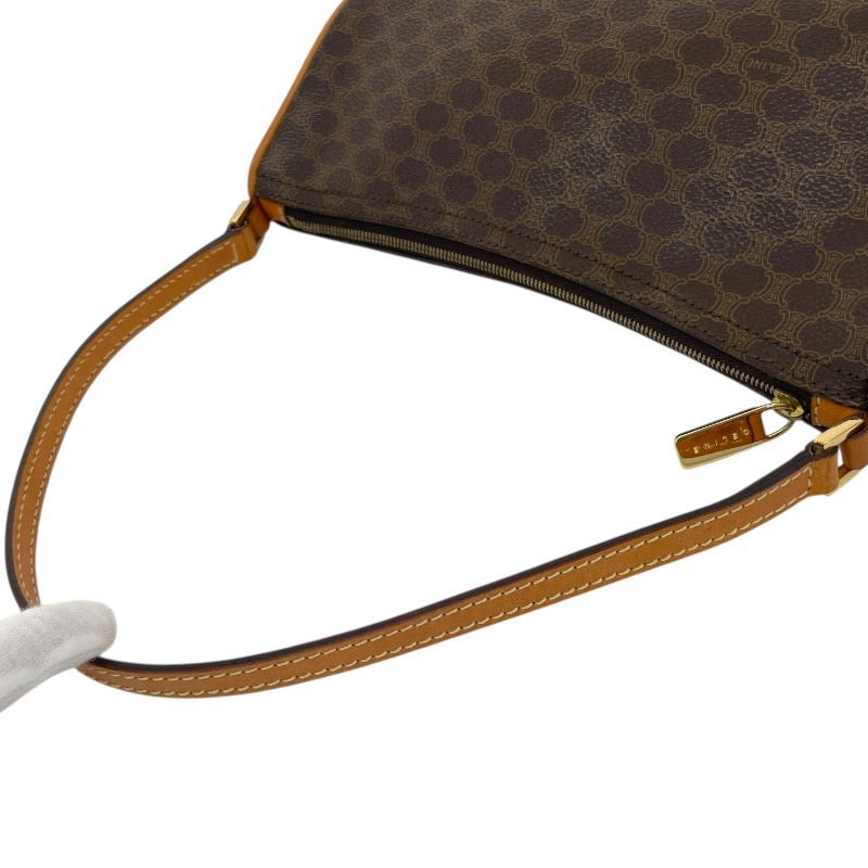 【CELINE】セリーヌ マカダム アクセサリーポーチ CE00/23 ハンドバッグ PVC レディース ブラウン 茶 ミニバッグ